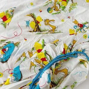 Vintage SEARS Perma Prest Winnie The Pooh Fitted Crib Sheet Bright‎ 60s 70s